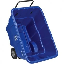 Global Industrial™ Standard Duty Plastic Recycling Tilt Truck,1/2 Cu. Yd. Cap,850 Lbs. Cap,Blue -Cheap Trash & Recycling Store 984614 10