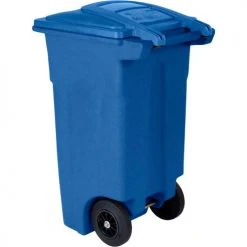Toter Heavy Duty Two-Wheel Trash Cart, 32 Gallon Blue - ANA32-57311 -Cheap Trash & Recycling Store ANA32 57311 03