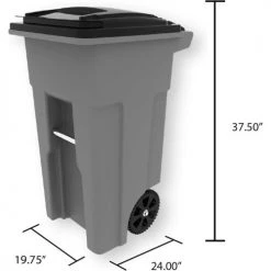 Toter Heavy Duty Two-Wheel Trash Cart, 32 Gallon Blue - ANA32-57311 -Cheap Trash & Recycling Store ANA32 57311 08