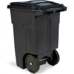 Toter Heavy Duty Two-Wheel Trash Cart, 48 Gallon, Brownstone - ANA48-00BST -Cheap Trash & Recycling Store ANA48 00BST 05