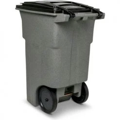 Toter Heavy Duty Two-Wheel Trash Cart, 64 Gallon Graystone - ANA64-10827 -Cheap Trash & Recycling Store ANA64 10827 03