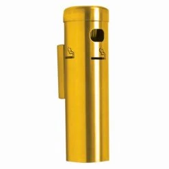 Aarco Wall Mounted Cigarette Receptacle Gold
