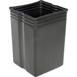 Safco® Outdoor Perforated Steel Trash Can, Side Opening, 38 Gallon, Black -Cheap Trash & Recycling Store B1318375 07