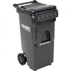 Global Industrial™ Mobile Trash Container, 35 Gallon Gray -Cheap Trash & Recycling Store B2239510 05