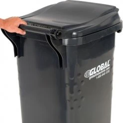 Global Industrial™ Mobile Trash Container, 35 Gallon Gray -Cheap Trash & Recycling Store B2239510 08