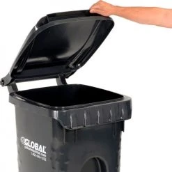 Global Industrial™ Mobile Trash Container, 35 Gallon Gray -Cheap Trash & Recycling Store B2239510 10