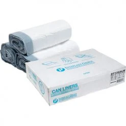 Industrial Drawstring Trash Bags, 13 Gal, White, 0.7 Mil, 300/Case -Cheap Trash & Recycling Store B2280807 02