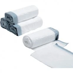 Industrial Drawstring Trash Bags, 13 Gal, White, 0.7 Mil, 300/Case -Cheap Trash & Recycling Store B2280807 07