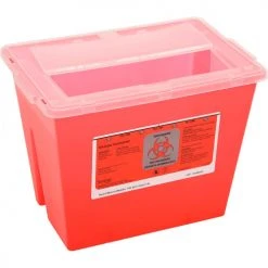 Bemis 2-Gallon Multi-Purpose Sharps Container, 11-5/8"W x 7-3/4"D x 8-5/8"H, Red