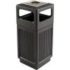 Safco® Canmeleon™ Trash Can & Ash Urn, Recessed Panels, 15 Gallon, Black