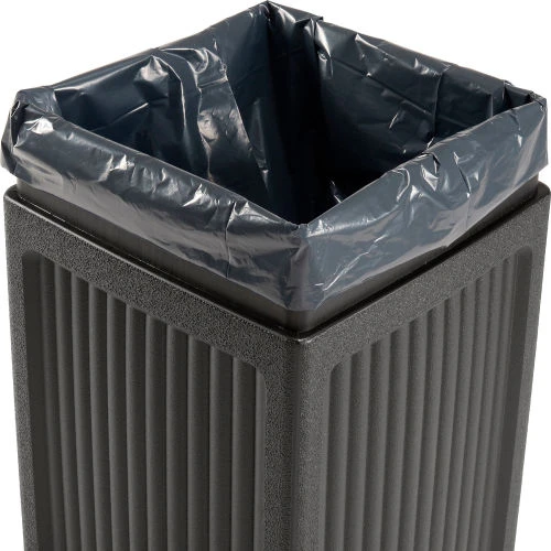 Safco® Canmeleon Trash Can & Ash Urn, Recessed Panels, 15 Gallon, Black 3 Safco® Canmeleon Trash Can & Ash Urn, Recessed Panels, 15 Gallon, Black - Image 3