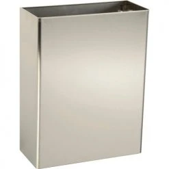 Bobrick® ClassicSeries™ Stainless Steel Wall Mount Trash Can, 6-2/5 Gallon -Cheap Trash & Recycling Store B489405 04