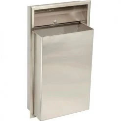 Bobrick® ClassicSeries™ Stainless Steel Recessed Trash Can, 12 Gallon