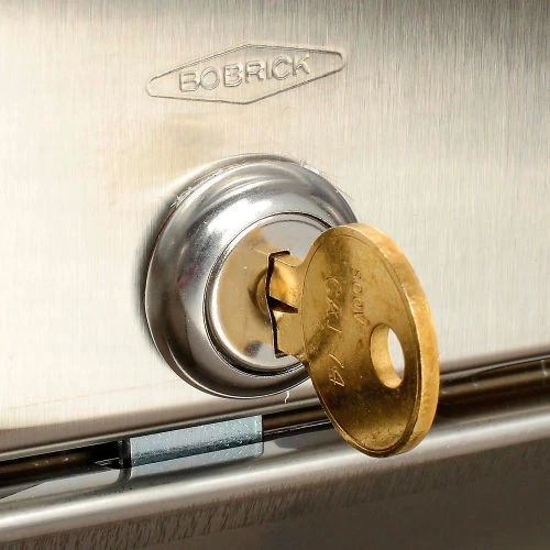 Bobrick® ClassicSeries Stainless Steel Recessed Trash Can, 12 Gallon 6 Bobrick® ClassicSeries Stainless Steel Recessed Trash Can, 12 Gallon - Image 6