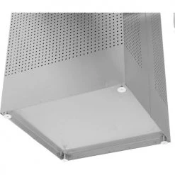 Rubbermaid® Silhouette Steel Square Trash Can W/Plastic Liner, 20 Gallon, Silver Metallic -Cheap Trash & Recycling Store B53298 07