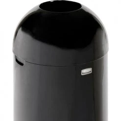 Rubbermaid® Steel Round Open Top Trash Can W/Galvanized Liner, 15 Gallon, Black -Cheap Trash & Recycling Store B53308 03