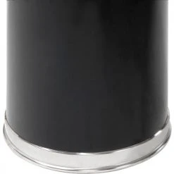 Rubbermaid® Steel Round Open Top Trash Can W/Galvanized Liner, 15 Gallon, Black -Cheap Trash & Recycling Store B53308 05