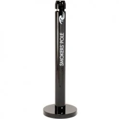 Rubbermaid® Smokers Pole, Black 4"Dia. x 42-1/2"H, FGR1BK