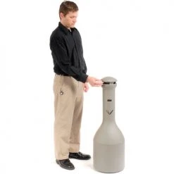 Rubbermaid Infinity Traditional Smoking Receptacle, Antique Pewter -Cheap Trash & Recycling Store B55697 04