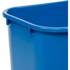 Rubbermaid® Deskside Recycling Wastebasket, 3 Gallon, Blue -Cheap Trash & Recycling Store B56490 03