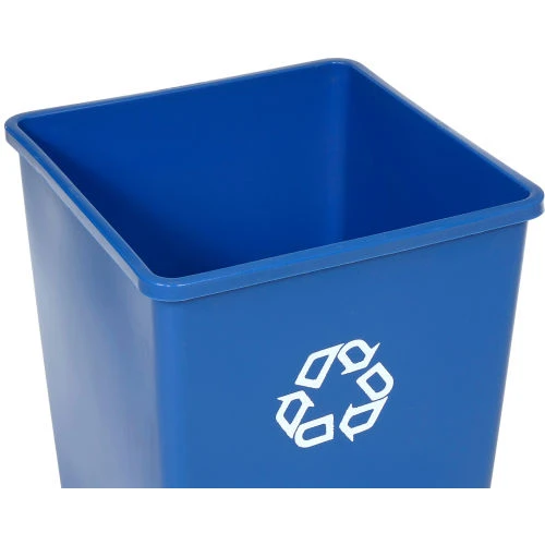 Rubbermaid® Recycling Can, 50 Gallon, Blue 3 Rubbermaid® Recycling Can, 50 Gallon, Blue - Image 3