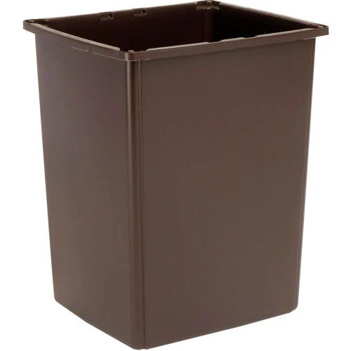 Rubbermaid® Plastic Square Trash Can With Raised Tabs, 56 Gallon, Brown 1 Rubbermaid® Plastic Square Trash Can With Raised Tabs, 56 Gallon, Brown