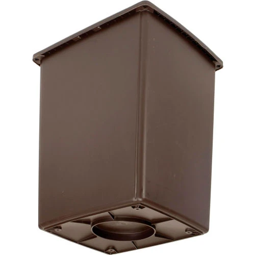 Rubbermaid® Plastic Square Trash Can With Raised Tabs, 56 Gallon, Brown 2 Rubbermaid® Plastic Square Trash Can With Raised Tabs, 56 Gallon, Brown - Image 2