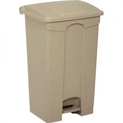 Safco® Plastic Step-On Receptacle- 23 Gallon Beige - 9923TN