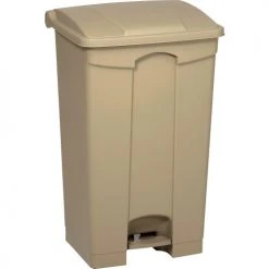 Safco® Plastic Step-On Receptacle- 23 Gallon Beige - 9923TN -Cheap Trash & Recycling Store B651500 07