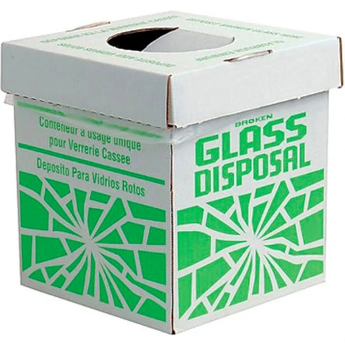 Bel-Art F24653-0002 Broken Glass Disposal Box, Benchtop Model, 8"W x 8"D x 10"H, Green, 6/PK 1 Bel-Art F24653-0002 Broken Glass Disposal Box, Benchtop Model, 8"W x 8"D x 10"H, Green, 6/PK