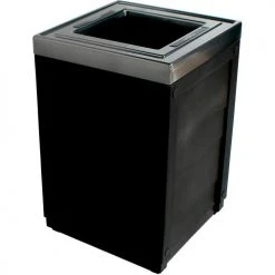 Busch Systems Evolve Cube Trash Can, Landfill, 50 Gallon, Black -Cheap Trash & Recycling Store BUS 101239