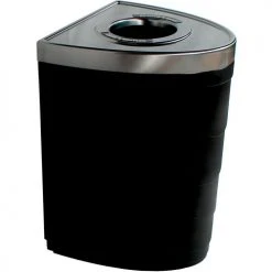 Busch Systems Evolve Ellipse Recycling Can, Cans & Bottles, 36 Gallon, Black -Cheap Trash & Recycling Store BUS 101241