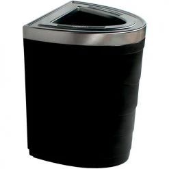 Busch Systems Evolve Ellipse Trash Can, Landfill, 36 Gallon, Black -Cheap Trash & Recycling Store BUS 101244