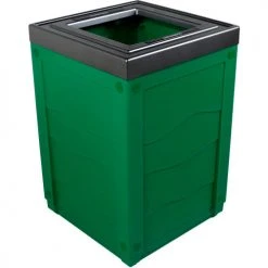 Busch Systems Evolve Cube Recycling Can, 50 Gallon, Green -Cheap Trash & Recycling Store BUS 101274