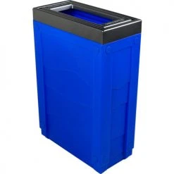 Busch Systems Evolve Cube Recycling Can, Cans & Bottles, 23 Gallon, Blue -Cheap Trash & Recycling Store BUS 101276