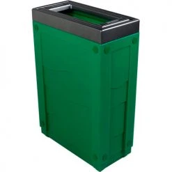 Busch Systems Evolve Cube Recycling Can, 23 Gallon, Green -Cheap Trash & Recycling Store BUS 101278