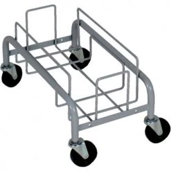 Busch Systems Waste Watcher Metal Single Dolly, Gray
