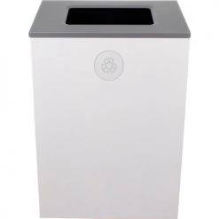 Busch Systems Spectrum Cube XL Recycling Can, 32 Gallon, White -Cheap Trash & Recycling Store BUS 104008