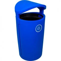 Busch Systems Plastic Round European Style Recycling Can, 36 Gallon, Blue 9 Busch Systems Plastic Round European Style Recycling Can, 36 Gallon, Blue -Cheap Trash & Recycling Store BUS 104423