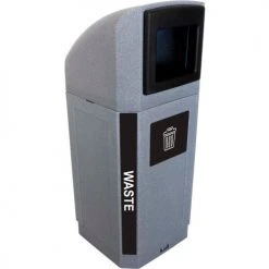 Busch Systems Outdoor Octo Container - Waste, 32 Gallon - Graystone/Black - 104443 -Cheap Trash & Recycling Store BUS 104443