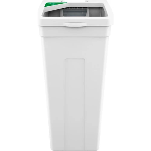 Busch Systems® Rise Single Organics Waste Container, 13-11/16"W x 12-7/8"D x 27-1/2"H, White 2 Busch Systems® Rise Single Organics Waste Container, 13-11/16"W x 12-7/8"D x 27-1/2"H, White - Image 2