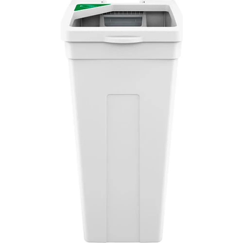 Busch Systems® Rise Single Paper Waste Container, 13-11/16"W x 12-7/8"D x 27-1/2"H, White 2 Busch Systems® Rise Single Paper Waste Container, 13-11/16"W x 12-7/8"D x 27-1/2"H, White - Image 2