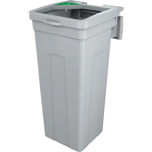 Busch Systems® Rise Single Paper Waste Container, 13-11/16"W x 12-7/8"D x 27-1/2"H, Gray 1 Busch Systems® Rise Single Paper Waste Container, 13-11/16"W x 12-7/8"D x 27-1/2"H, Gray