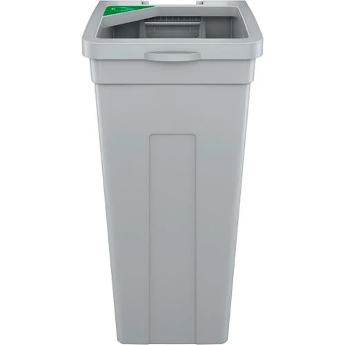 Busch Systems® Rise Single Paper Waste Container, 13-11/16"W x 12-7/8"D x 27-1/2"H, Gray 2 Busch Systems® Rise Single Paper Waste Container, 13-11/16"W x 12-7/8"D x 27-1/2"H, Gray - Image 2