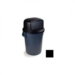 Carlisle Bronco Round Waste Container Dome Lid With Hinged Door For 32 Gallon, Black - 34103403