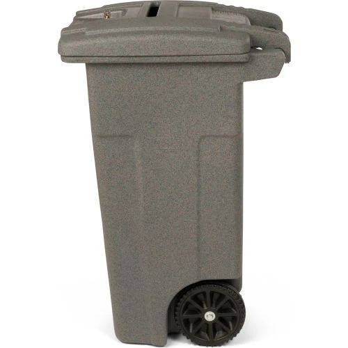 Toter Two Wheel Secure Document Cart With Barrel Lock, 32 Gallon - Graystone 3 Toter Two Wheel Secure Document Cart With Barrel Lock, 32 Gallon - Graystone - Image 3