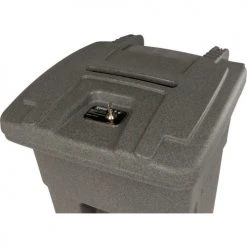Toter Two Wheel Secure Document Cart With Barrel Lock, 32 Gallon - Graystone 18 Toter Two Wheel Secure Document Cart With Barrel Lock, 32 Gallon - Graystone -Cheap Trash & Recycling Store CDA32 00GST 08