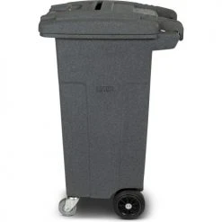 Toter Secure Document Cart With Barrel Lock and Casters, 32 Gallon - Graystone -Cheap Trash & Recycling Store CDC32 00GST 03