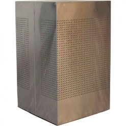 Witt Industries Witt Celestial Series Stainless Steel Square Trash Can, 40 Gallon -Cheap Trash & Recycling Store CL40 SS side view