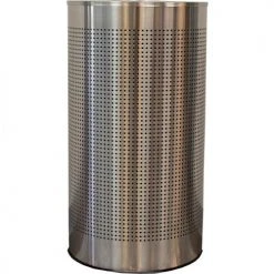 Witt Industries Witt Celestial Series Stainless Steel Half Round Trash Can W/Liner, 12 Gallon